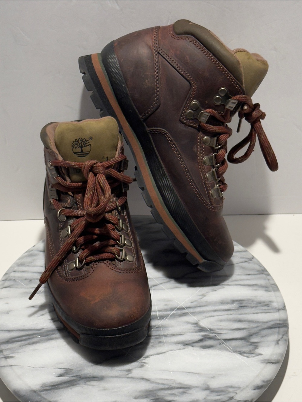 Timberland Euro Hiker Women’s US 7 M (95063) Leather Ankle Hiking Boots Brown